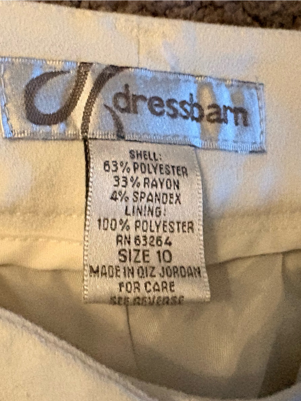 dressbarn Cream Women’s Dress Pants - Straight Leg - Picture 3 of 5